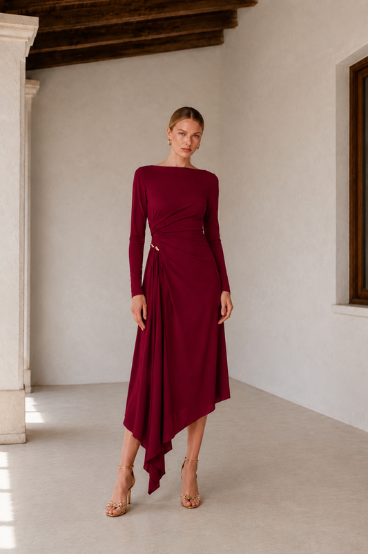 VESTIDO EDITH GRANATE
