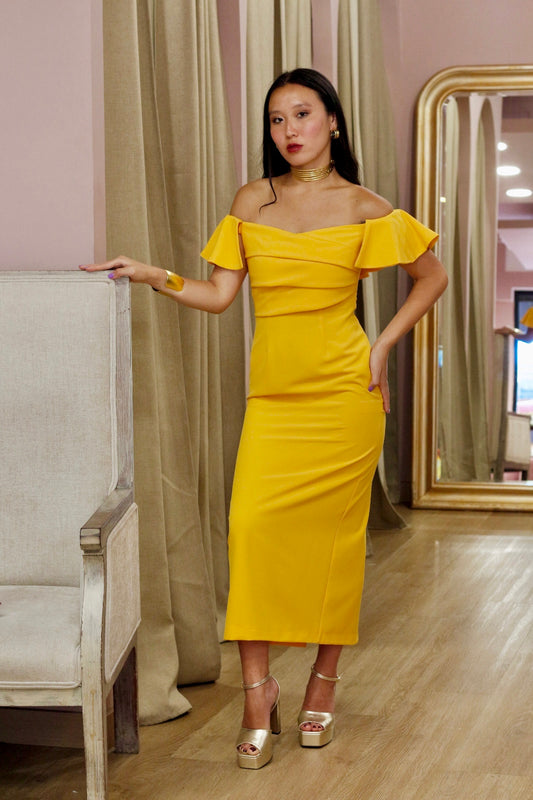 VESTIDO TOPACIO AMARILLO