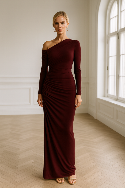 VESTIDO JULIANNE GRANATE