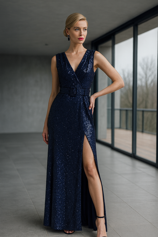 VESTIDO PAULETTE MARINO