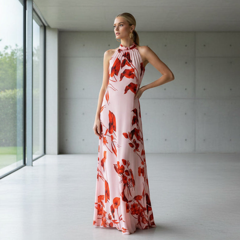 VESTIDO GIADA ESTAMPADO ROSA