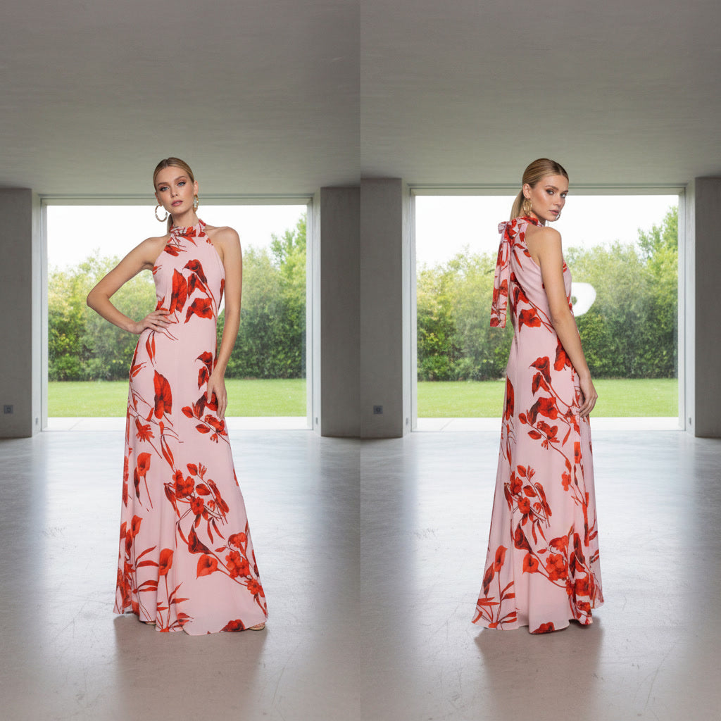 VESTIDO GIADA ESTAMPADO ROSA