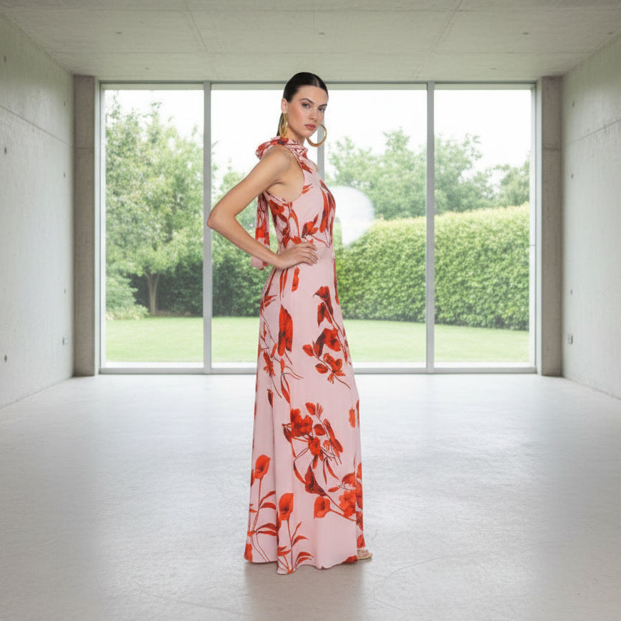 VESTIDO GIADA ESTAMPADO ROSA