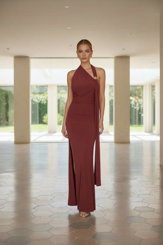 •VESTIDO HANNHA GRANATE