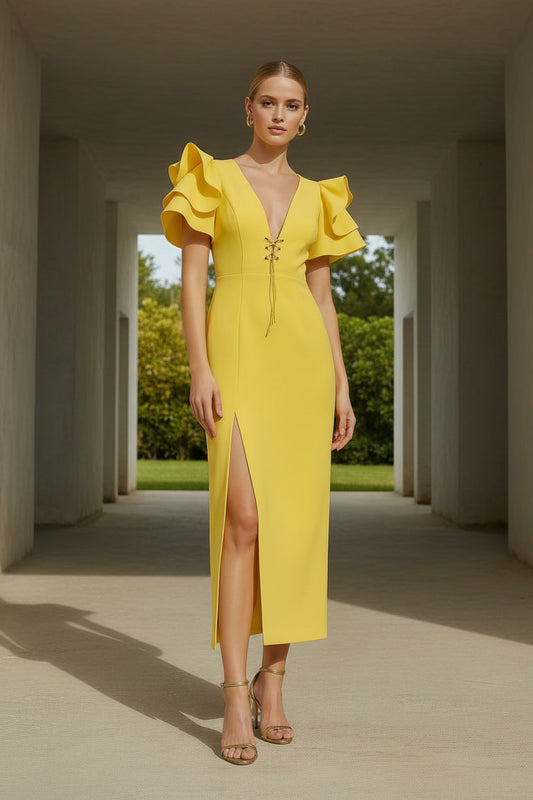 •VESTIDO AMANDA AMARILLO