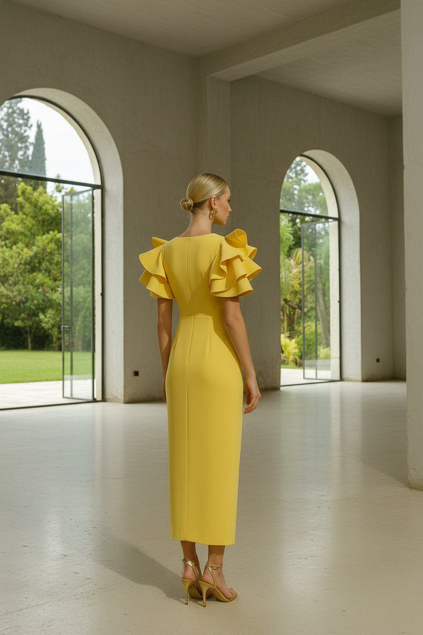 •VESTIDO AMANDA AMARILLO