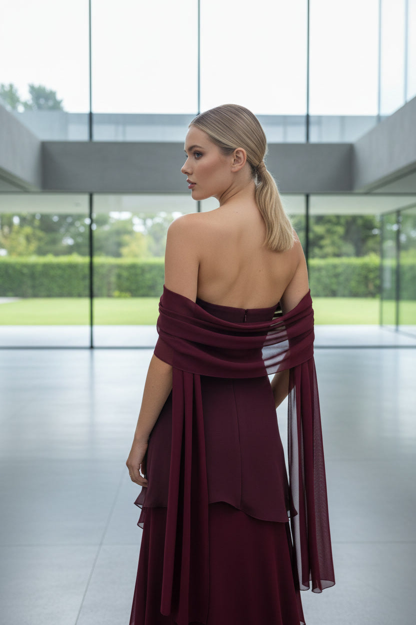 VESTIDO GUADALMAR   GRANATE