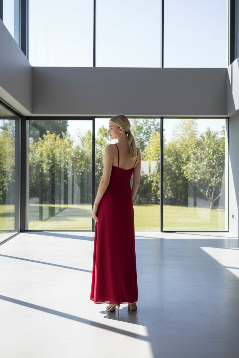 VESTIDO ANGELA GRANATE