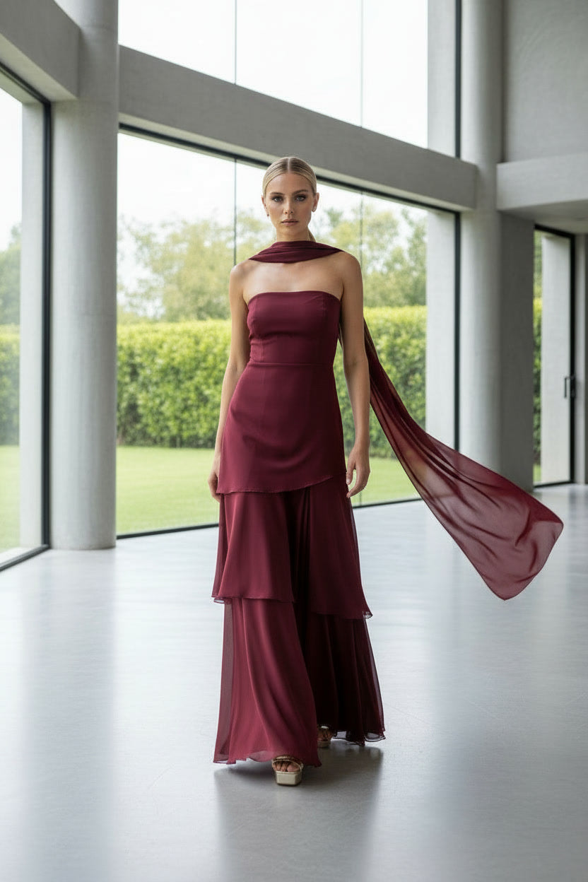 · VESTIDO GUADALMAR  GRANATE