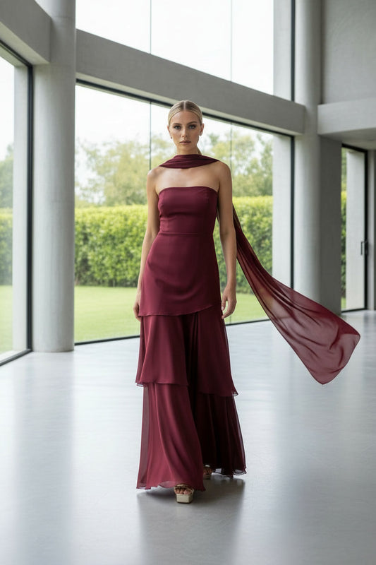 · VESTIDO GUADALMAR  GRANATE
